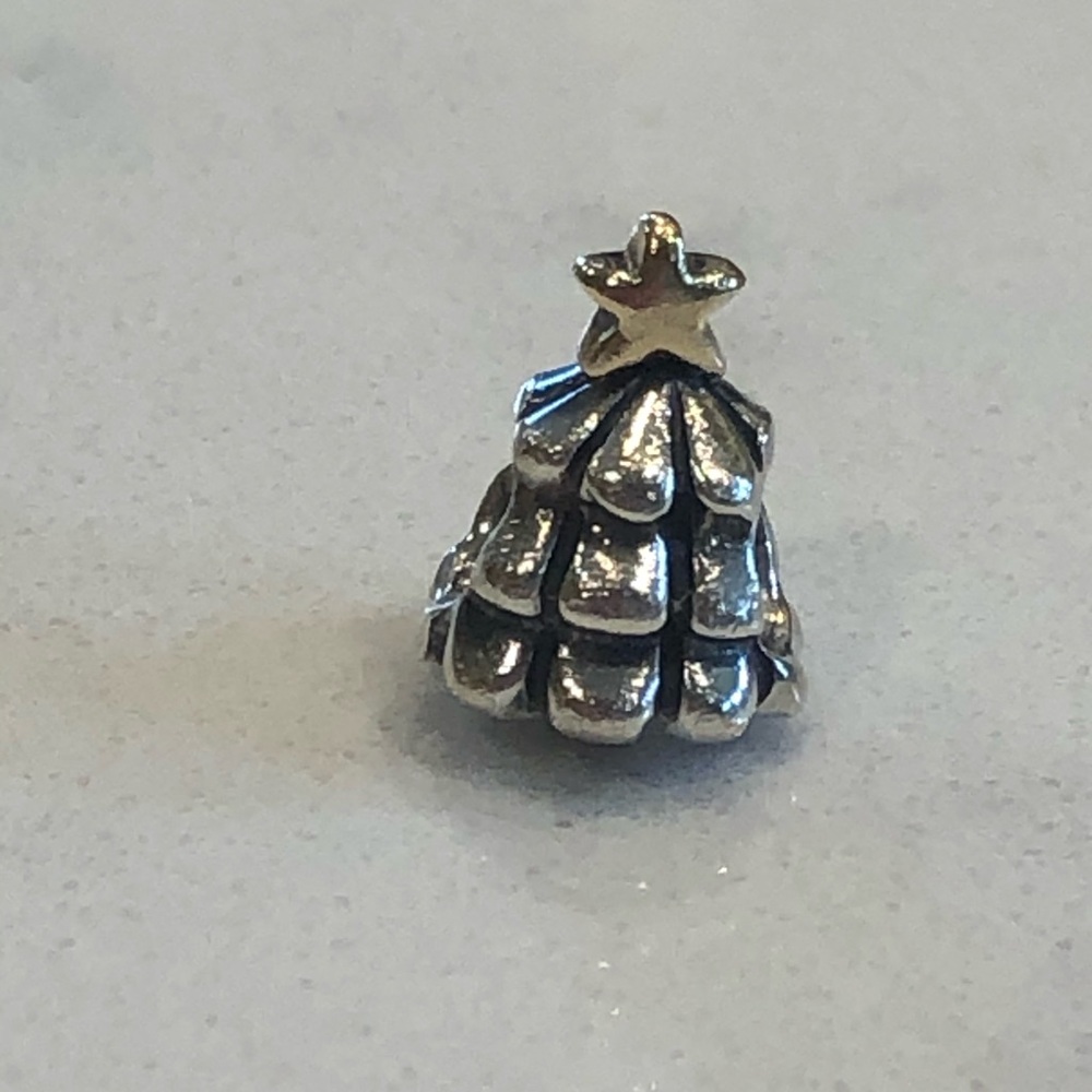 Pandora Silver & Gold Christmas Tree Charm